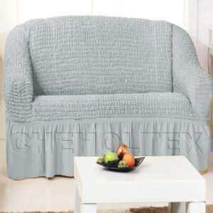 Чехол на 2-х местный диван, цвет серый