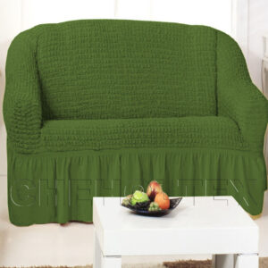 Чехол на 2-х местный диван, цвет зеленый